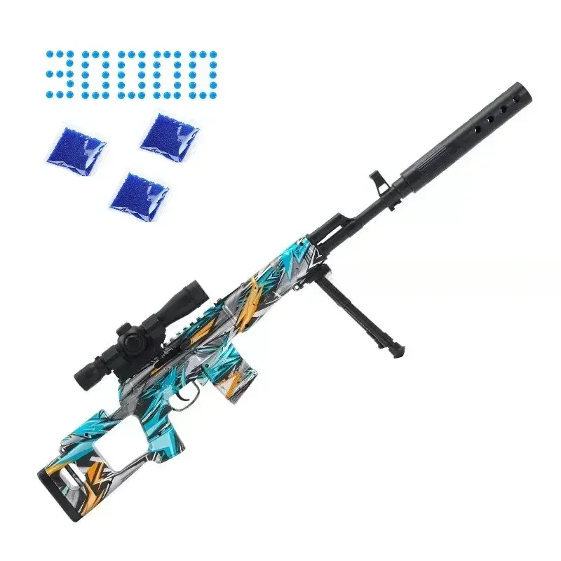 

Gun Toy Boys SVD Sniper Manual Water Gel Ball Toy Gun Airsoft Hydrogel Guns Paintball Weapons for Adults Children CS Fighting