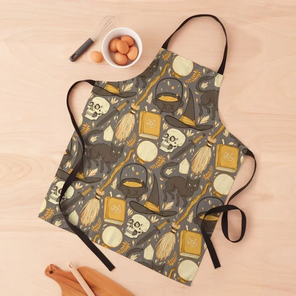 

Witch Supplies in Warm Grey Apron christmas Kitchen Utensils Beauty For Women Kitchen Apron