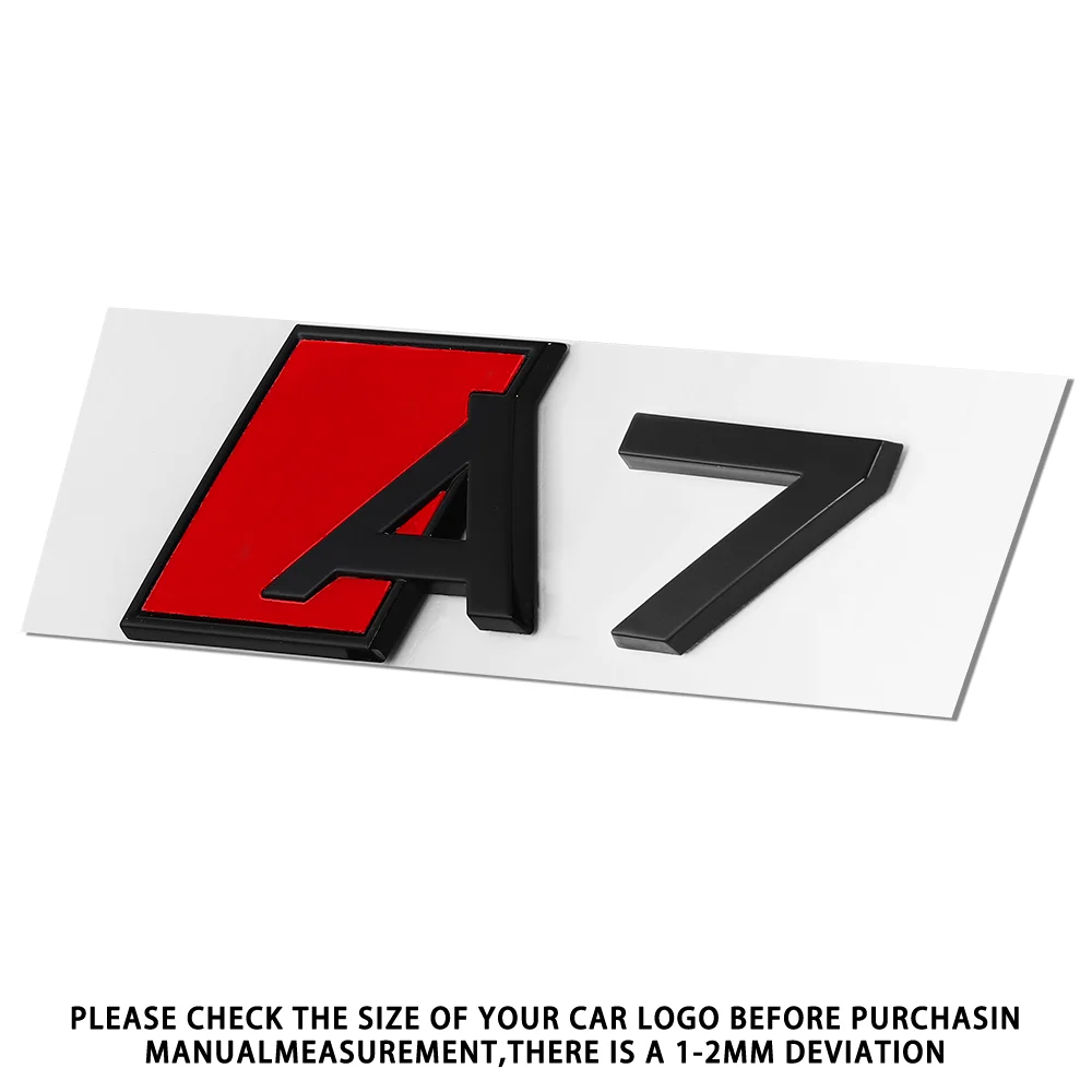 1pc 3D Aluminium für AUDI A3 A4 A5 A6 A7 A8 A3+ A4+ A5+ A6+ A7+ A8+ Auto Brief Hinten Stamm Stoßstange Emblem Aufkleber Schwanz Abzeichen Aufkleber