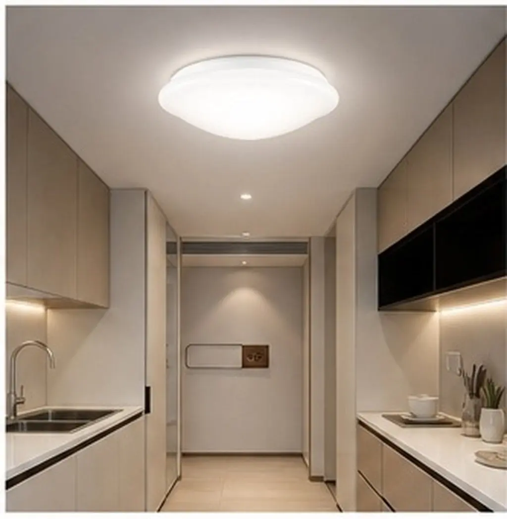 2Pcs Ceiling Light Lampshade Replacement Round Plastic Cover Modern Design Easy Installation Bedroom Kitchen Bathroom