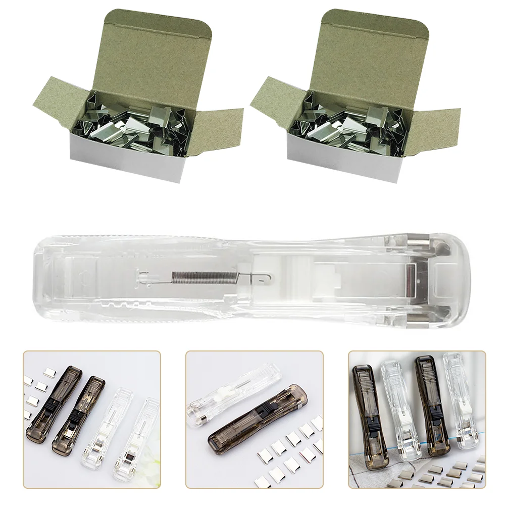Paper Clip Seamless Staple Office Decor Tape Dispenser White Staples Heavy Duty Plastic Clips Document Clipper