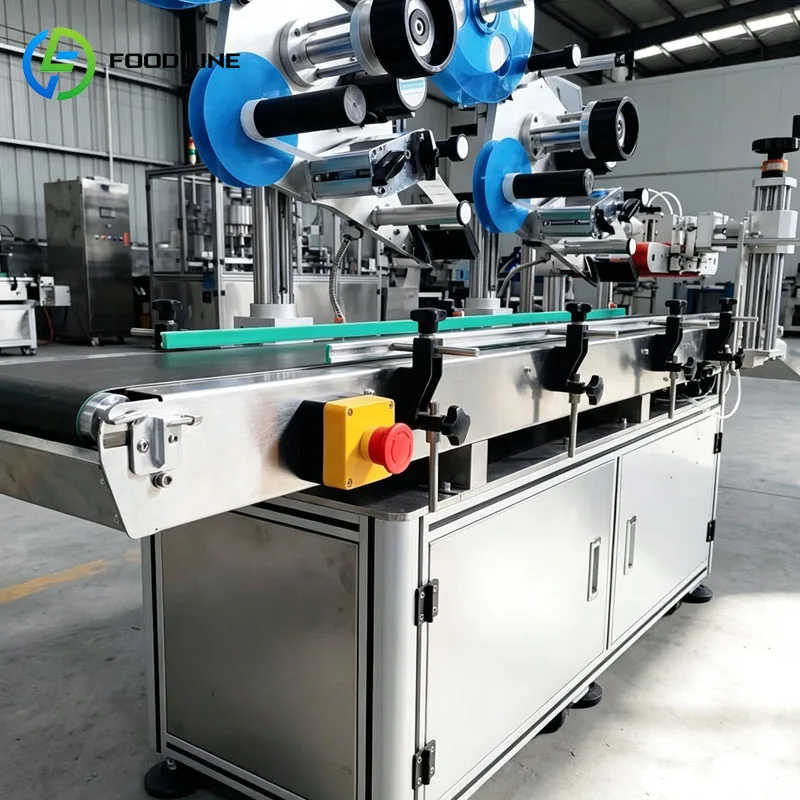 Production Line Labeler Automatic Industrial Labeling Equipment For Bottle Jar Packaging Customized