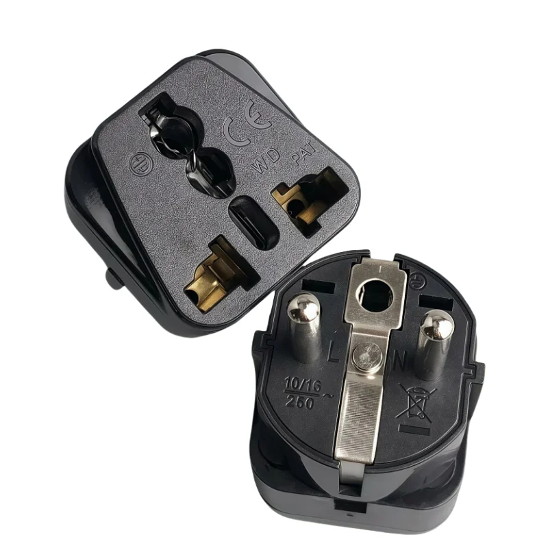 Universal Portable Universal Plug to (French / German) EU Plug Adapter Power Socket Travel Converter Switzerland India UK US AU