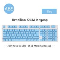 108 Keys Brazilian Abnt2 Layout Keycaps OEM Profile Double Shot ABS Keycaps For Mechanical Keyboard Double Shot Backlit Key Caps