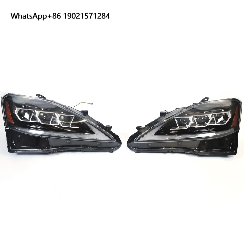 Body Kit Car Lights Led Headlamp Lexus IS250 2006 2007 2008 2009 2010 2011 2012 for IS250 Facelift 3 Lens Led Headlights