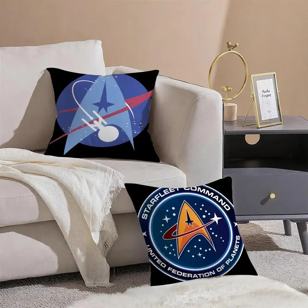 Sci-fi Series S-Star Trek Cushion Cover Throw Pillow Cover Hidden Button Durable Polyester Chair Cushion