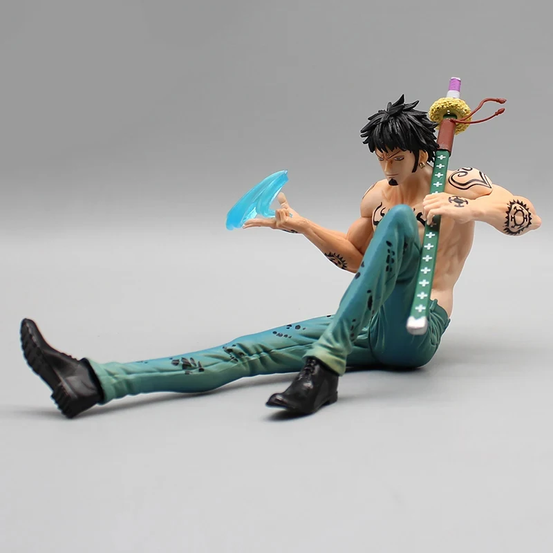 9.5cm One Piece Trafalgar D. Water Law Figures BT Sitting Posture Trafalgar Law Action Figures PVC Anime Collection Model Gifts