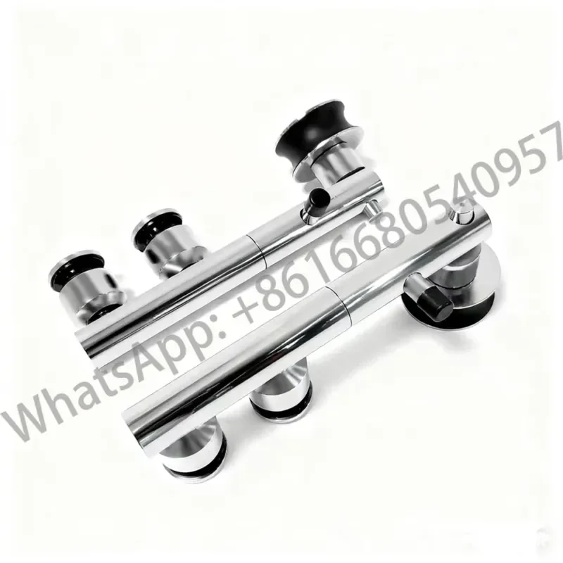Bathroom Shower Corner Sliding Glass Hardware Stainless Steel Folding Glass Door System Set Accessories for Bathroom Screen