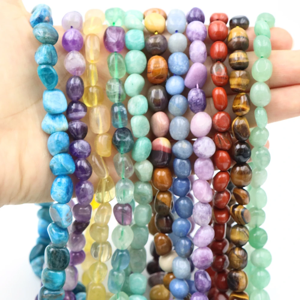 8-10MM Irregular Natural Stone Citrine Money Agate Amazonite Quartz Loose Spacer Quartz Making DIY Bracelet Kitchen Door Curtain
