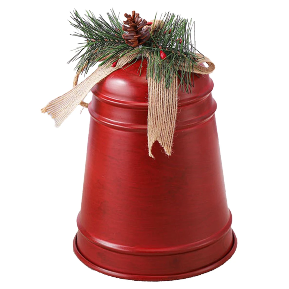 1PC Christmas Jingle Bell Metal Decorative Pendant For Christmas Tree Ornament Home Party Decoration Supplies Red Gold