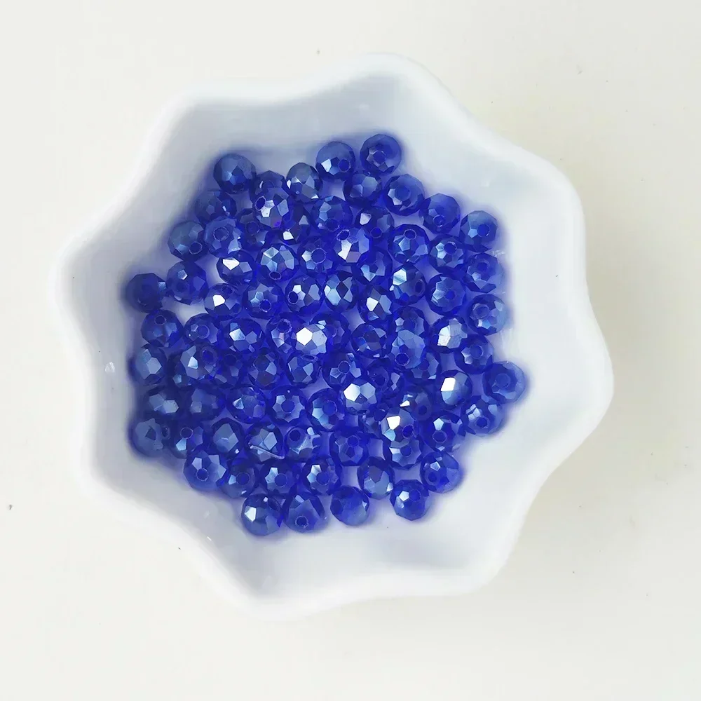 50pcs 4*6mm Rondell Austria Faceted Crystal Beads