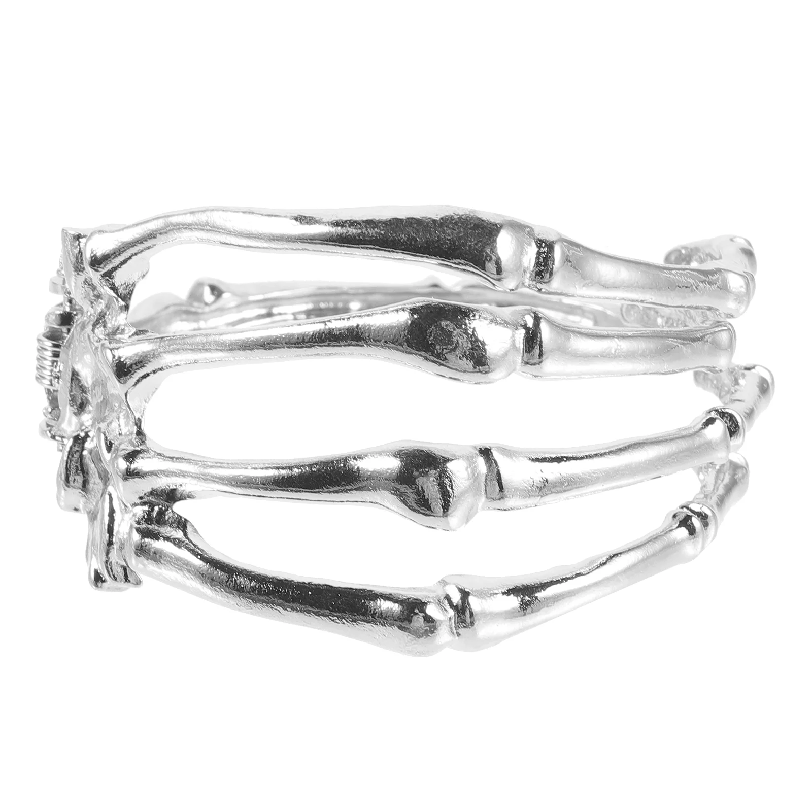 Metal Halloween Skull Bracelet with Adjustable Opening Miss Wristbands Toe Ring Gold Zinc Alloy Sliver Bangle