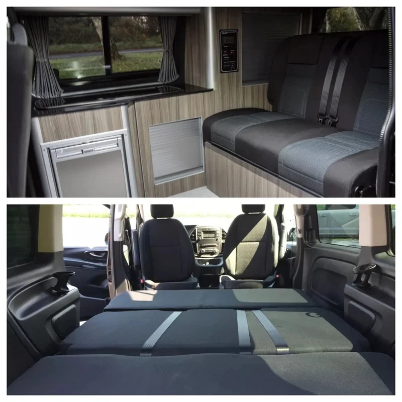 

High Quality Hot Selling 3/4 Bed Classic Car Interior Tri-Fold Seats RV Bed Van T5/T6 Transit
