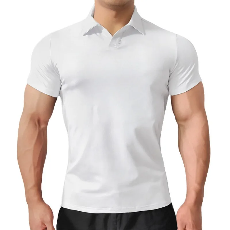 Ropa informal de verano para hombre, camisetas de manga corta para gimnasio, Fitness, correr, deporte, Camisas de compresión, Camisas hawaianas, sudadera