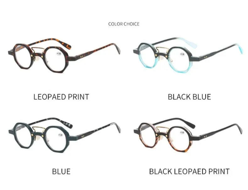 Blaulichtblockierende Lesebrille für Mann und Frau, Retro-Presbyopie-Brille mit rundem Rahmen zum Lesen, 1,0 1,5 2,0 2,5 3,0 3,5 – Detail 8