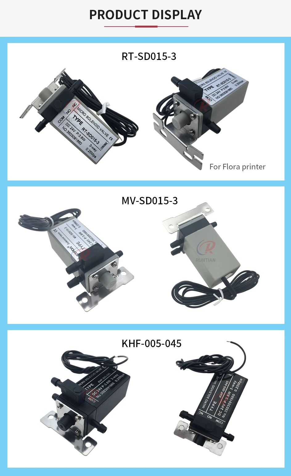 24 V 3,8 W Sypda Magnetventil Tintenstrahldrucker Magnetventil für Gongzheng UV Tintenstrahldrucker MV-SD015-3 KHF-005-045 – Detail 3