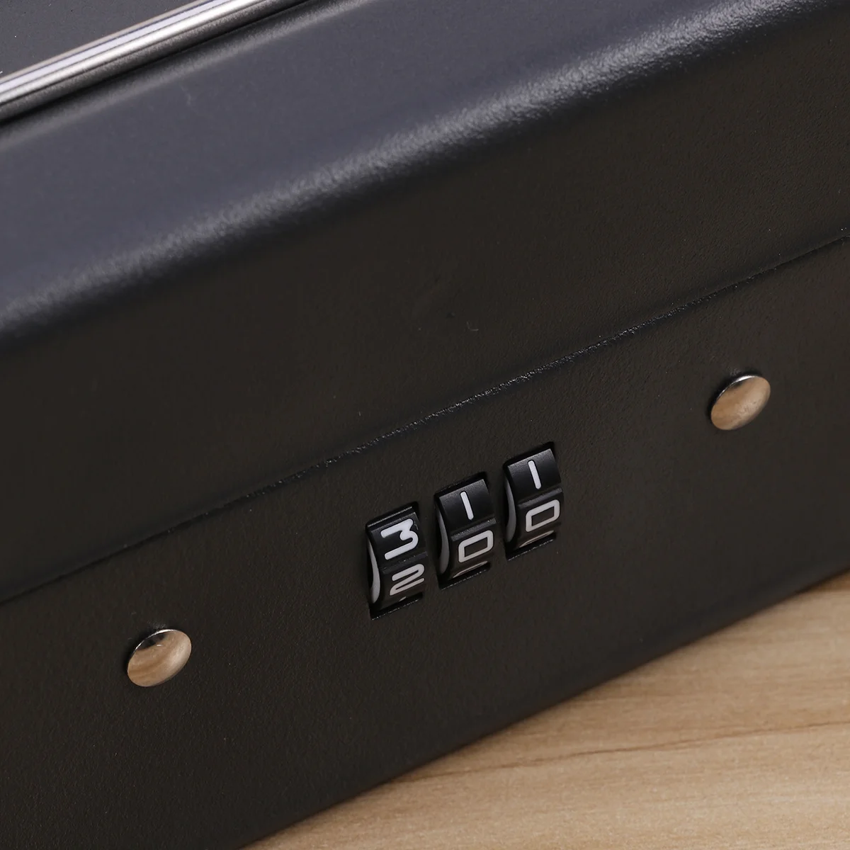 Metal Cash Box Combination Lock Safety Money Case For Store Restaurant Hotel Cash Box With Combination Lock Black Size