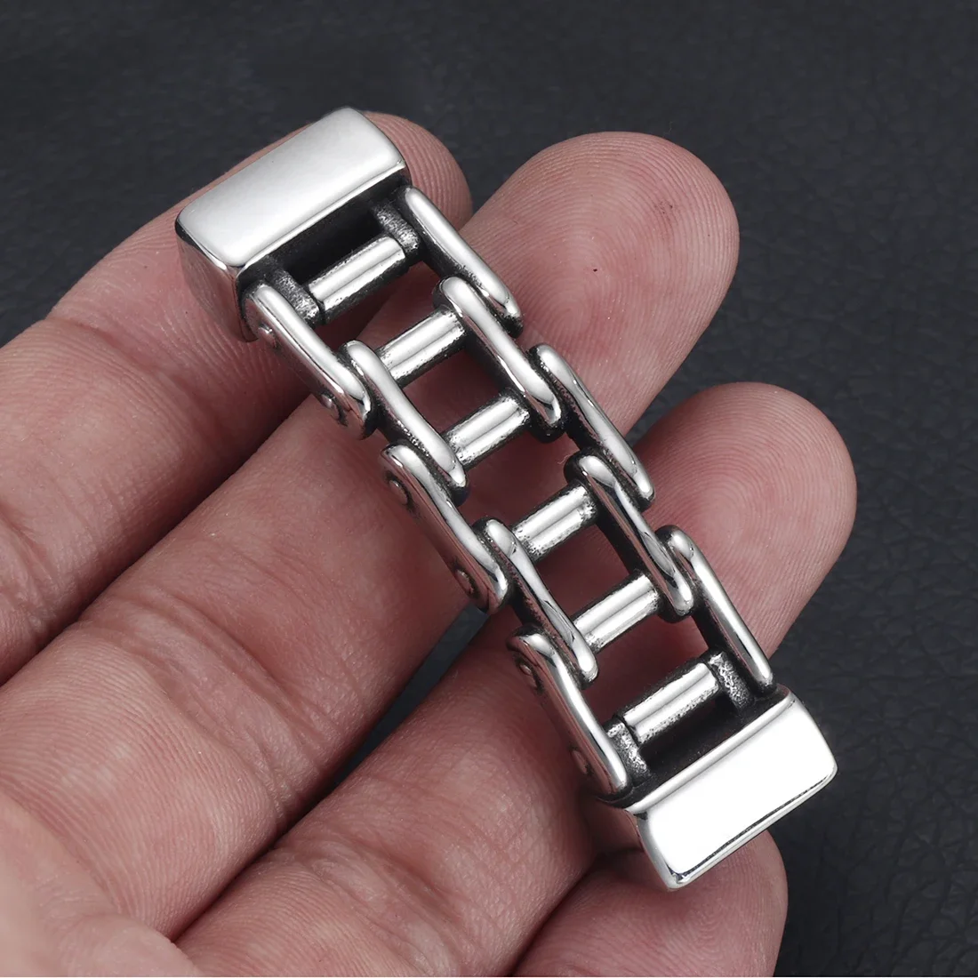 Stainless Steel Punk Viking Connector Cross Hole 12*6mm for DIY Charms Bracelet Findings Jewelry Making Parts Supplies