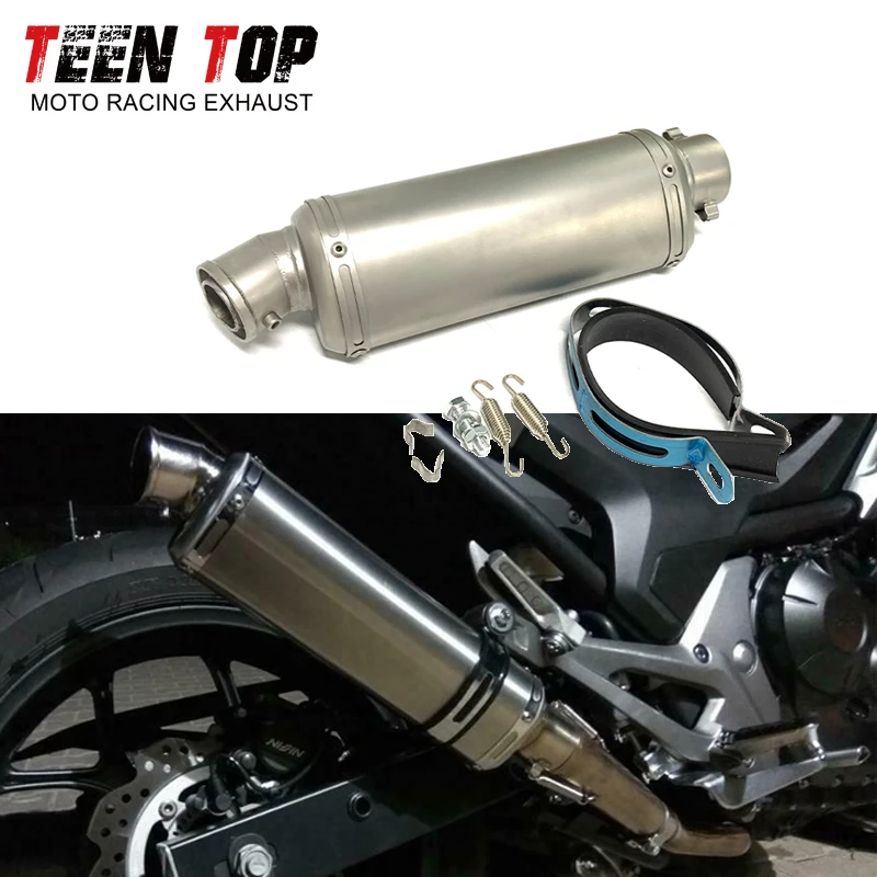 

Universal Motorcycle Exhaust Muffler For KTM Duke 390 790 890 ADV Racing Muffler For Yamaha XSR700 Z900 51mm Tailpipe DB Killer