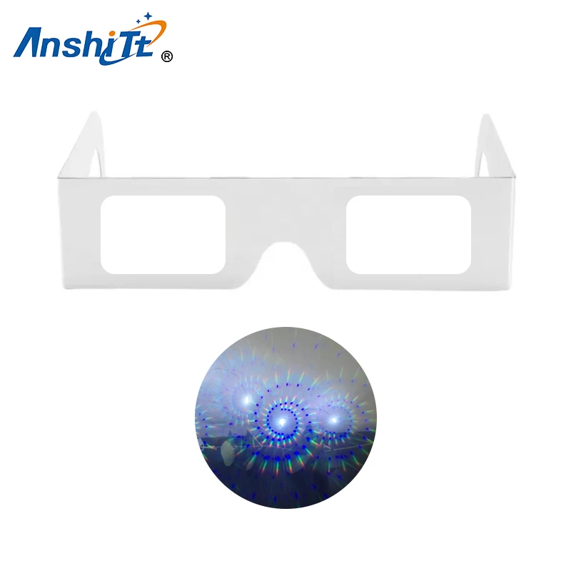 100pcs Spiral Glasses 250g Cardboard 3D Full-Frame Chroma Depth Glasses for Books,Magazines&Schools Education