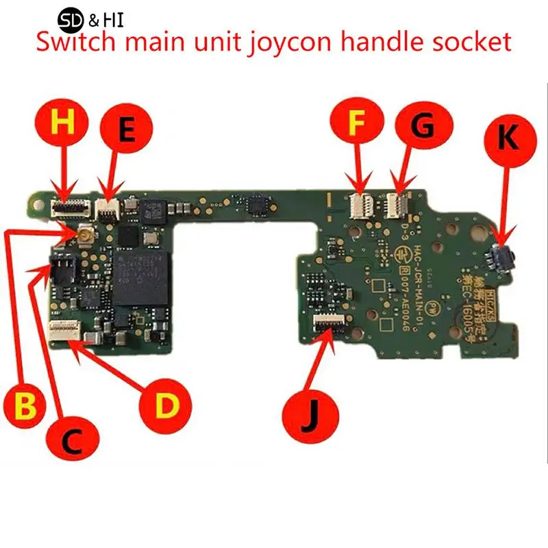 Joystick Slider Rail Battery Connector Socket SL SR L ZR ZL NFC Flex Cable Port Compatible Ninten Switch Joy-Con Console Screen