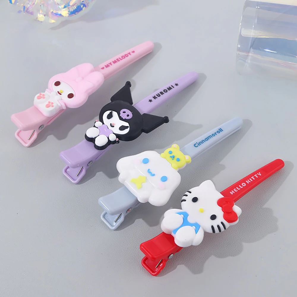 Sanrio Hello Kitty horquilla palabra Clip Y2K KT gato Clip de pelo dibujos animados Kawaii niñas Clip tocado flequillo Clips accesorios para el cabello regalos