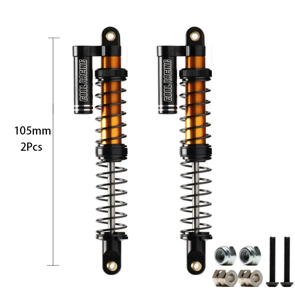 2/4PCS 90/95/100/105/110/115mm Alloy Oil Shock Absorber For RC Crawler 1/10 AXIAL SCX10 TRX4 D90 CC01