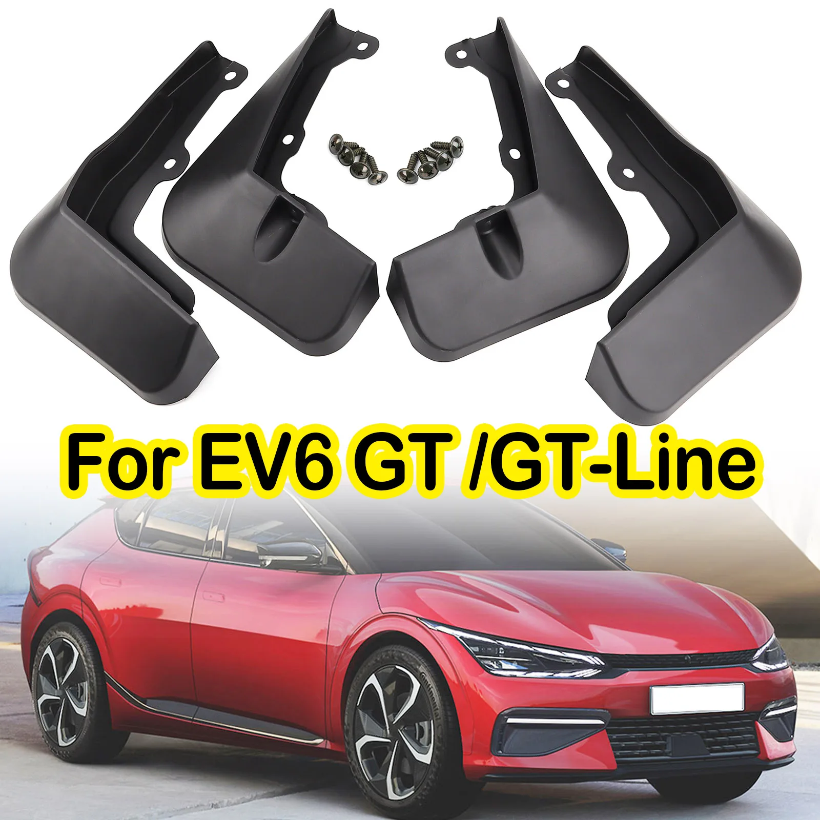 

Set of 4x For Kia EV6 GT-Line GT Line CV EV 2021 2022 2023 Mud Flaps Splash Guard Mudguards Front Rear Fender Car Styling