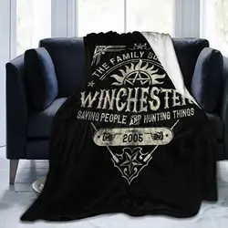 Winchester Brothers Business Supernatural Blanket Soft Warm Cozy Lightweight Flannel Fleece Throw Blanket for Sofa Bed Coach