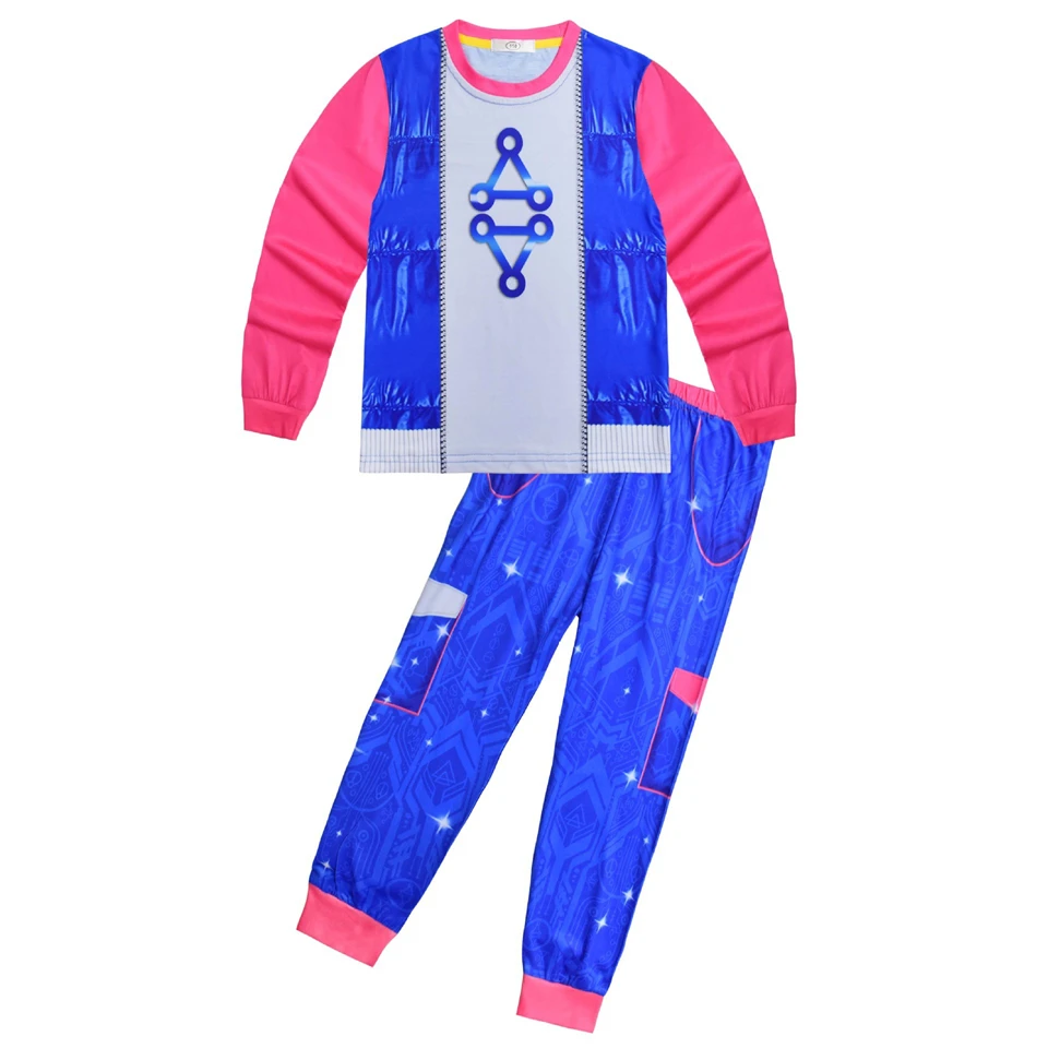 New Zombies Long Sleeve Printed Top and Pants Casual Girls Clothes Halloween Cosplay Themed Party Performance Children's Costume