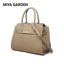 MIYA GARDEN Head Layer Cowhide Women's Bag 2024 New Senior Texture Fashion Versatile Ladies Handbag Luxury Designer Platinum Bag