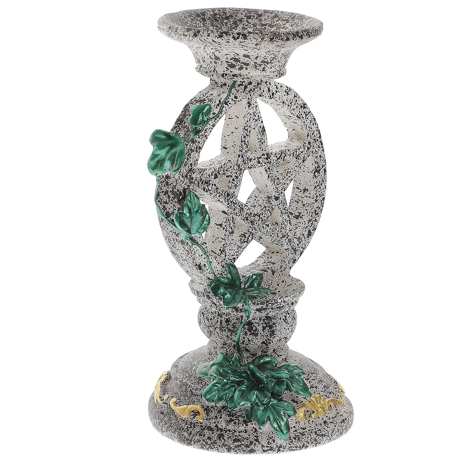 

Pentagram Resin Crystal Ball Stand Desktop Holder For Stone Display Decorative Base Tall Candlestick Display Stand