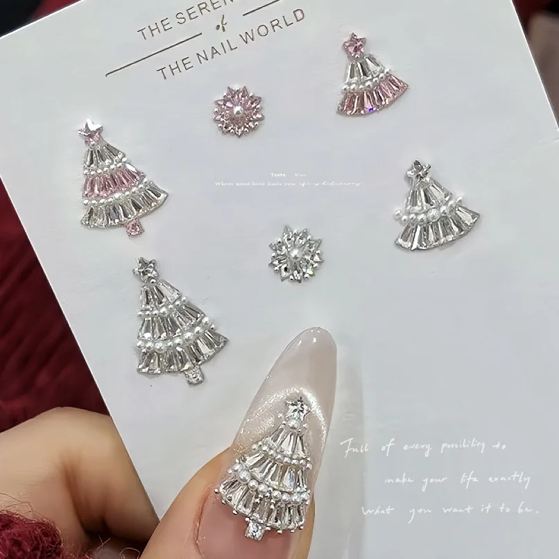 Mini Trapezoidal 5A Zircon Nail Diamond Jewelry Sparkling Christmas Tree Flat Bottom Shaped Diamond Accessories