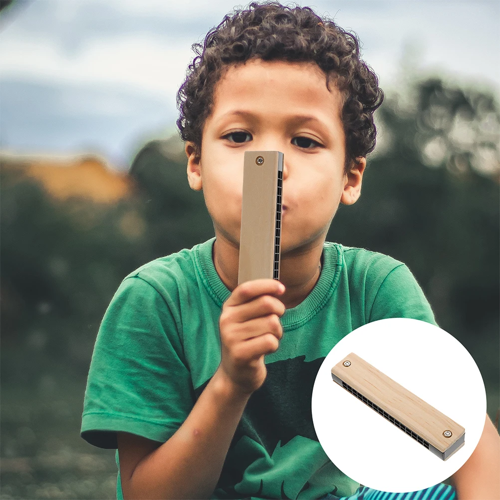 2 шт. деревянная губная гармошка детская развивающая музыкальная двухрядная маленькая игрушка для детей подарок для студентов
