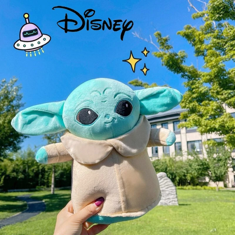 Disney Star Wars Yoda Plush Toy Grogu Mandalorian Figure Yoda Baby Model Dolls Stuffed Cartoon Toy Yoda Pillow Xmas Gift For Kid