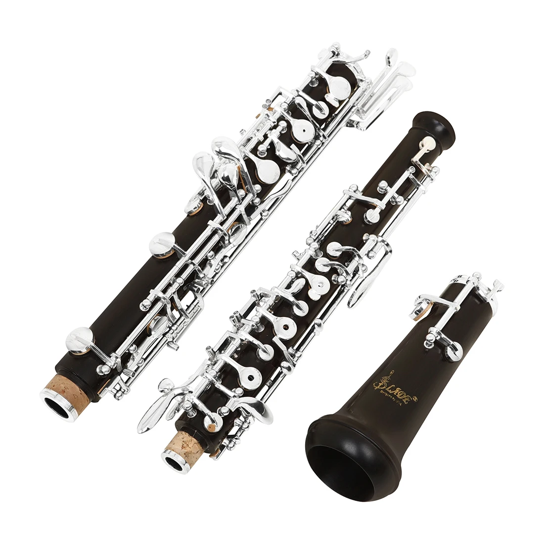 `22 Key Adjustable Fully Automatic Silver Plated Ebony Oboe Woodwind Instrument`