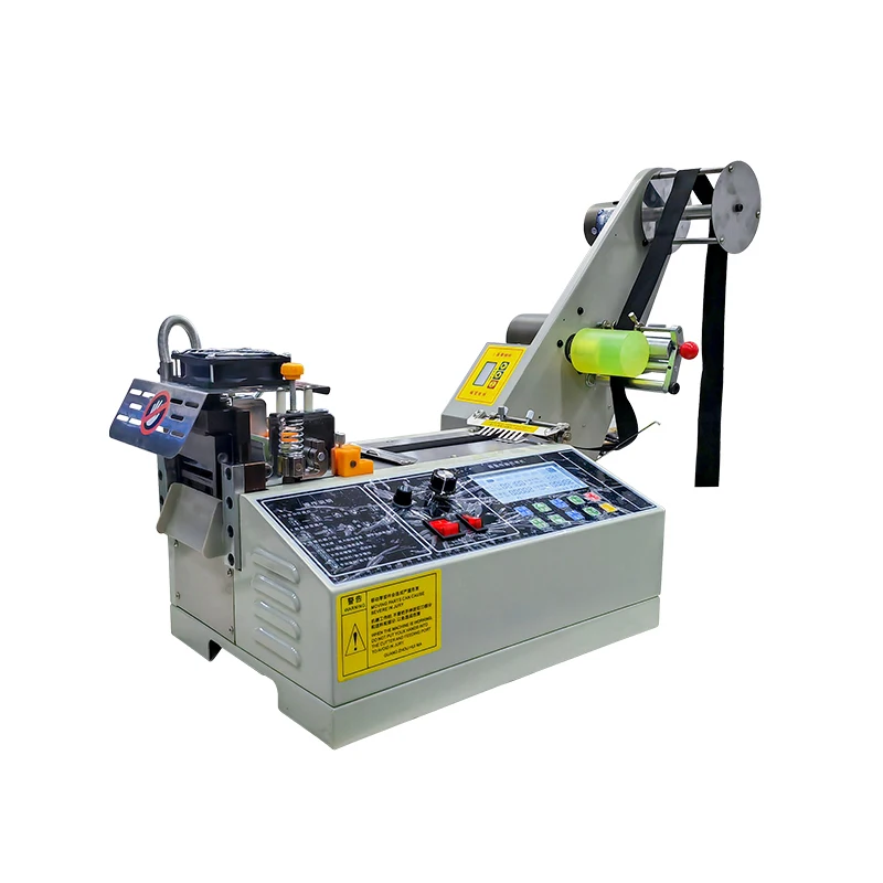 Computer Automatic Feeding Elastic Ribbon Seat Belt Cutter Band Tape Cutting Machine With Auxiliary Feeding Device