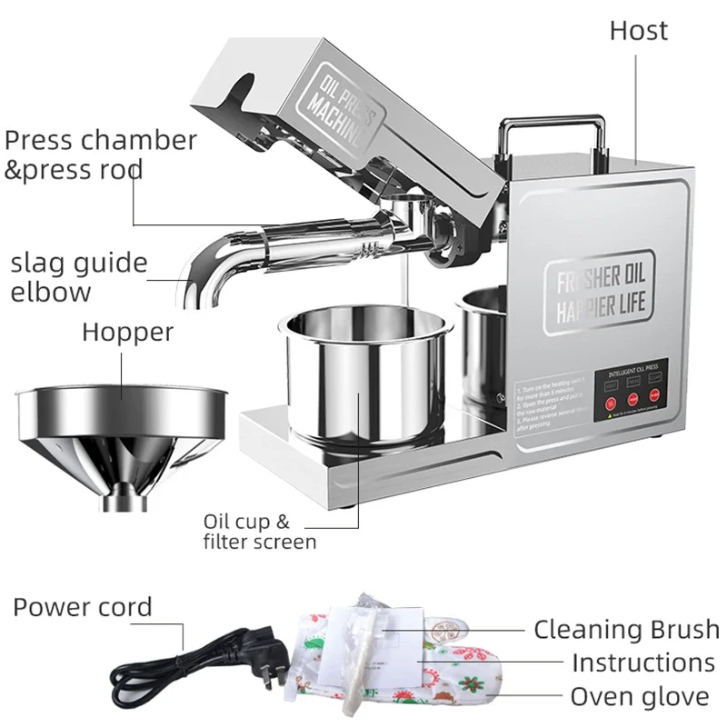 B03 Selling Professional Home Use Hot/cold Peanut Oil Press Machine Coconut Oil Making Machine Provided Automatic Oil Press