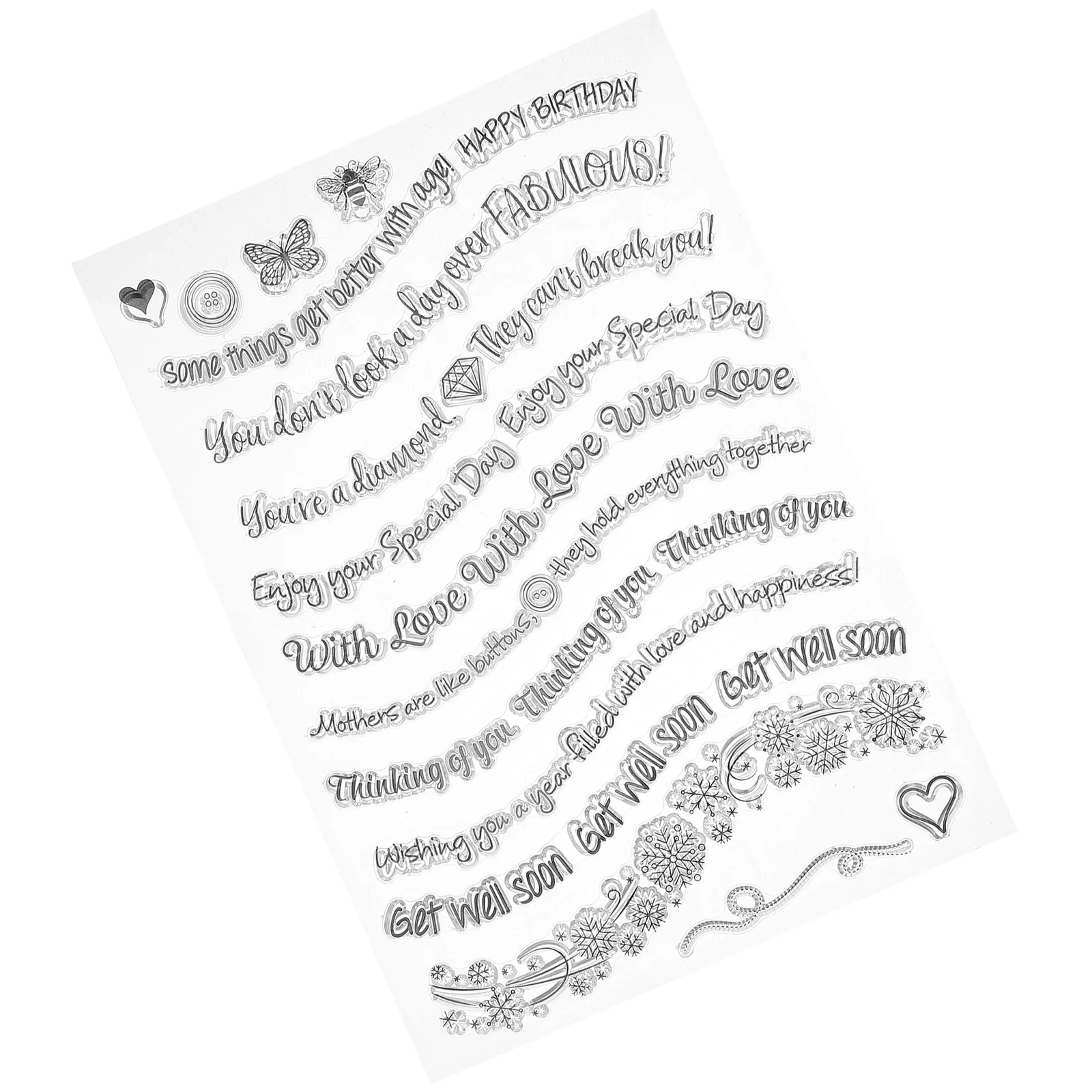 

Clear Transparent Tpr Stamp Transparent Seal Stamps for DIY Scrapbooking Photo Album Diary Decoration Silicone Stamps