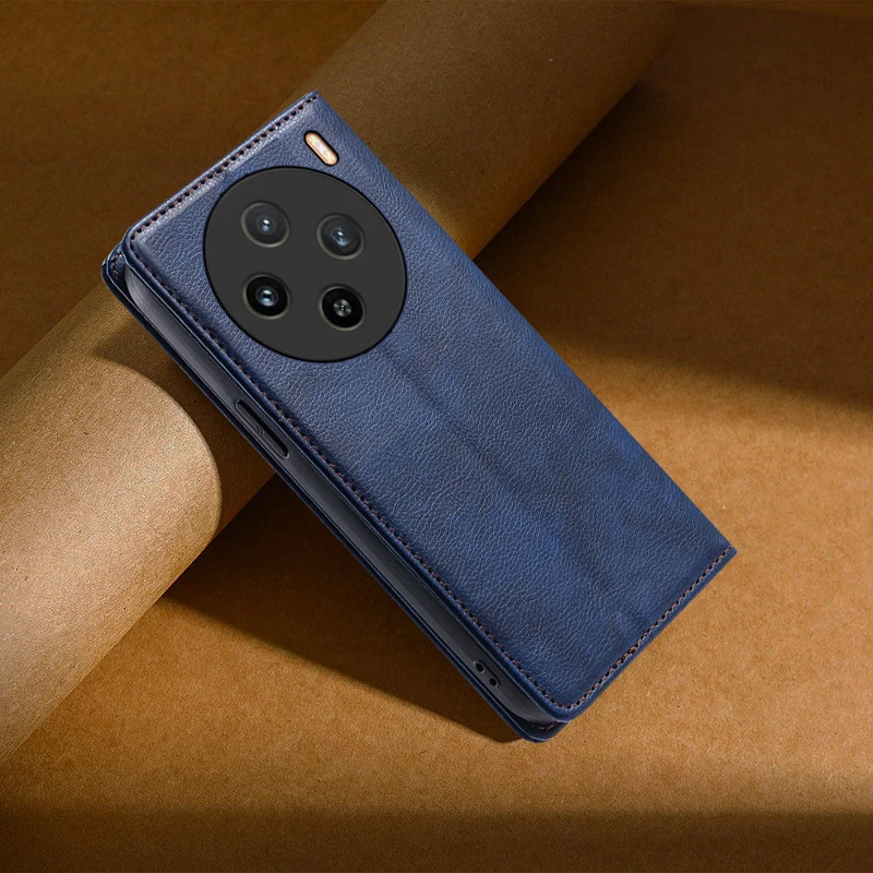 Telefoon Holster Voor Vivo X100 Ultra Case Flip Etui Vivo X100 Pro Cover Lederen Shell Vivo Case X100 Ultra Funda X100X100s Pro 5G