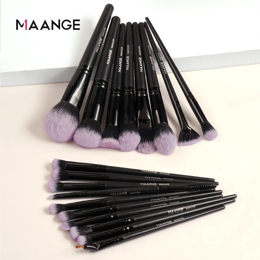 MAANGE Makeup Brushes Set 6-18Pcs Cosmetic Powder Eye Shadow Foundation Blush Blending Make Up Brush Professional Beauty Tools