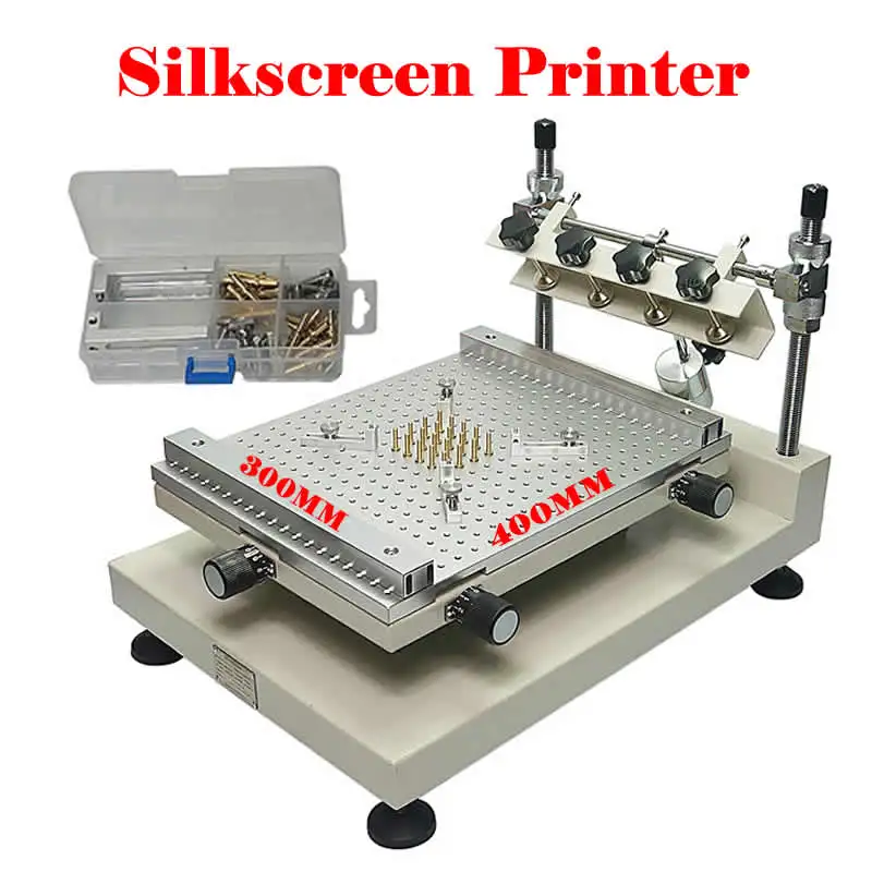 

ZB3040H PCB Cjip Stencils Printer Manual Silkscreen Glue Printing Machine 300x400mm Working Size for PCB Solder Paste Printing