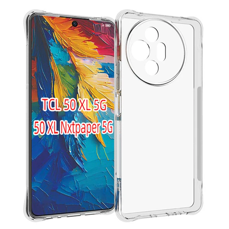 TCL 50 XL Nxtpaper 5G Case Air Cushion Shockproof Airbag Clear Silicone TPU Back Cover Phone Case for TCL 50 XL 50XL TCL50XL 5G