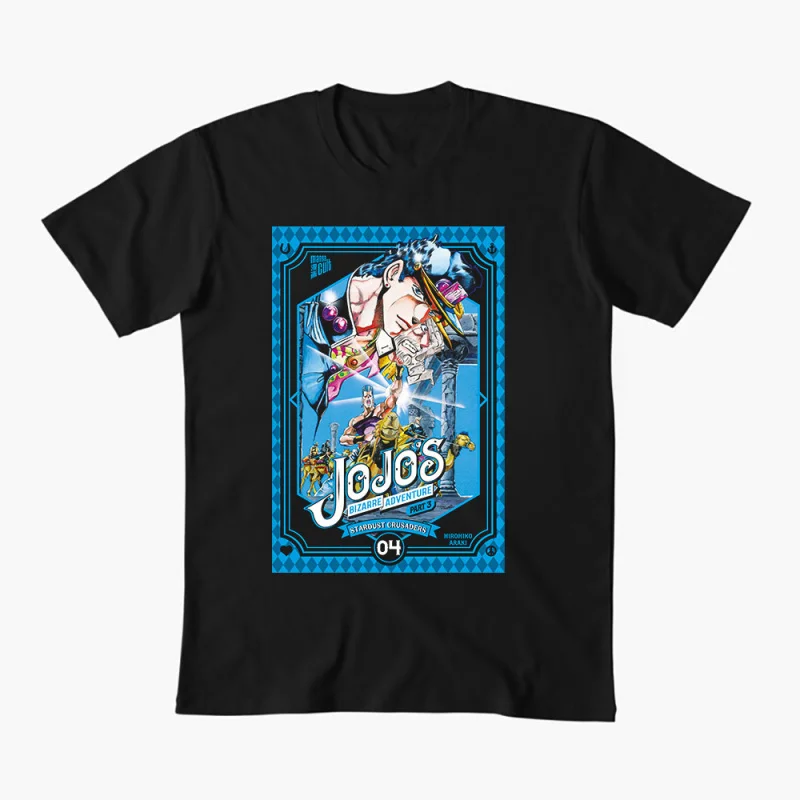 

0413 JoJo's Bizarre Adventure Anime Gift t shirt 100% cotton printed Graphic Clothes Y2K clothing Cartoon Tee All size Tops