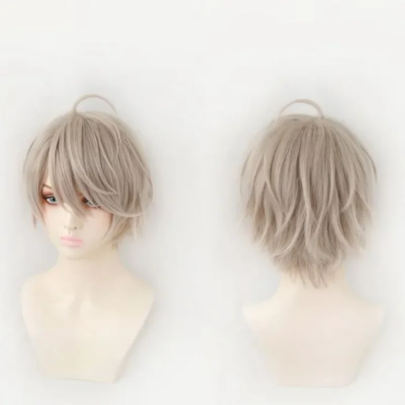 Vtuber Nijisanji Kaida Haru Cosplay Wig Men Short Hair Heat Resistant Synthetic Halloween Party Accessories Props