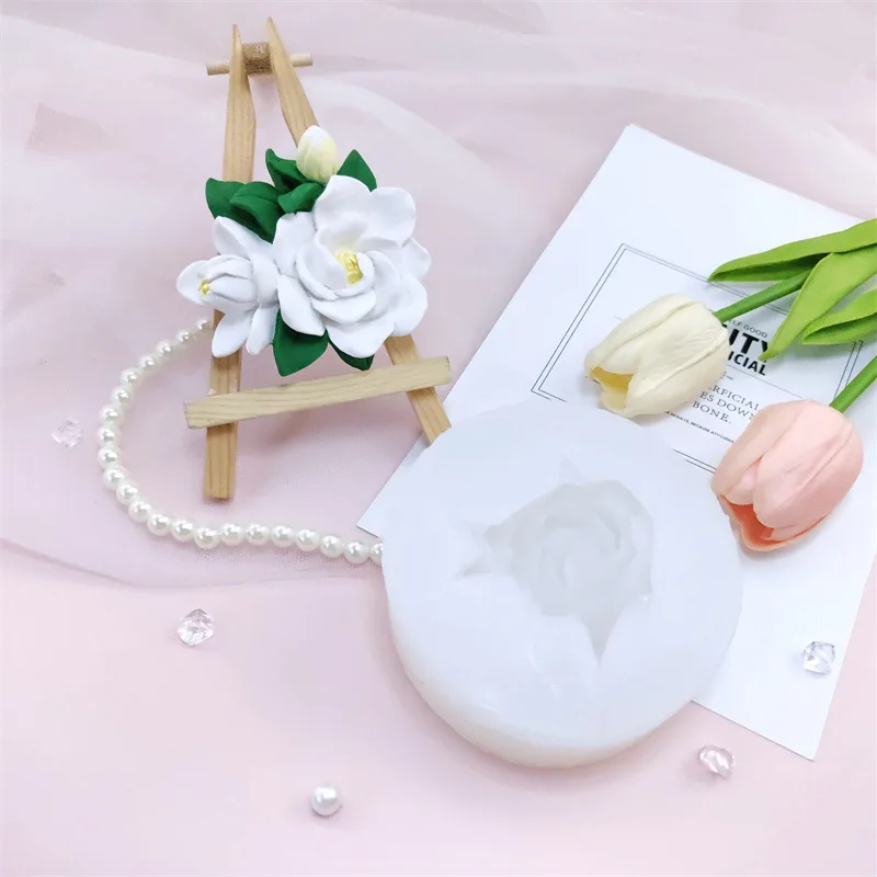 Gardenia ﻿Silicone Mold Fondant Chocolate Cake Decorating Tools DIY Handmade Clay Resin Soap Baking Mould Tool