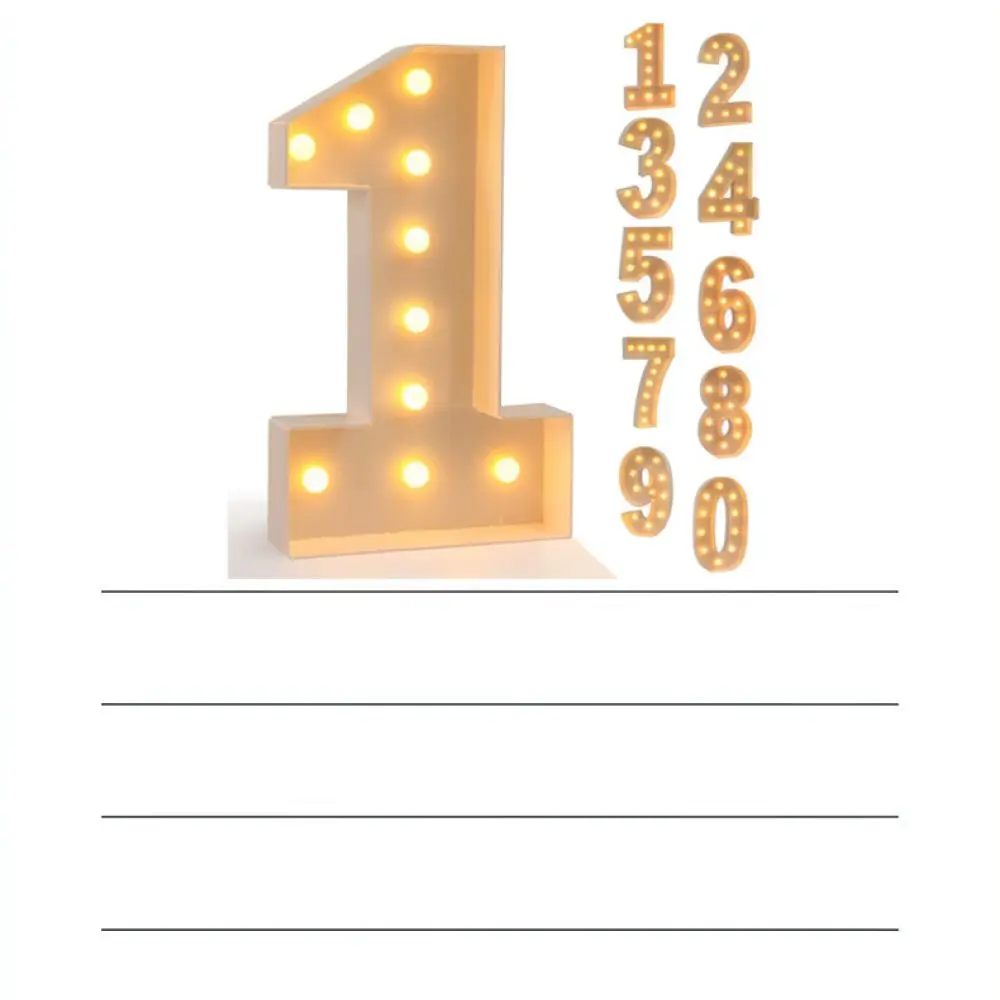 Large Marquee Light Up Number For Birthday Party Anniversary Event Decoration LED Standing KT Board Photo Backdrop