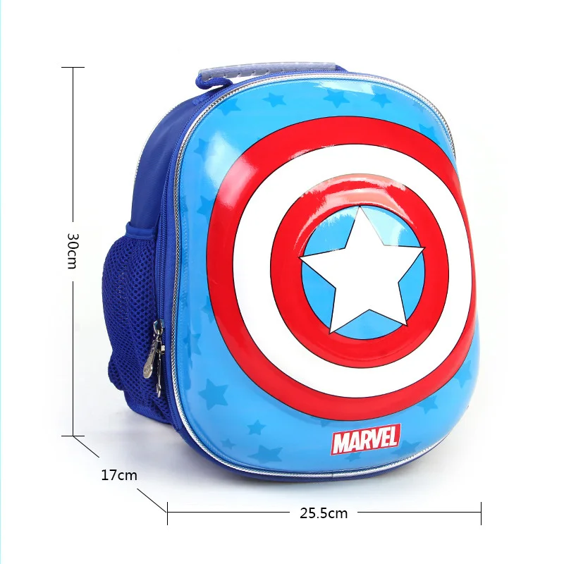 Disney Marvel 3D Hard Shell Round Eggshell Book Bag Cartoon Princess Spiderman Mickey Children Baby Kindergarten Backpack