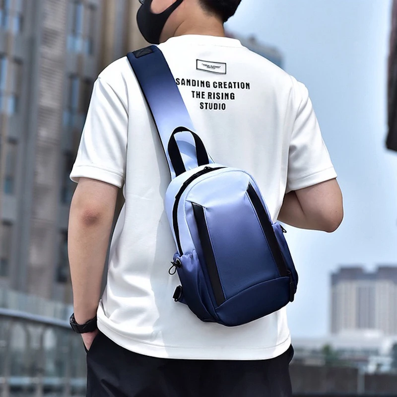 Cool Man-borsttas met kleurverloop Waterbestendig Crossbody-pakket Grote capaciteit Lichtgewicht voor korte trip Gym Sportmotor