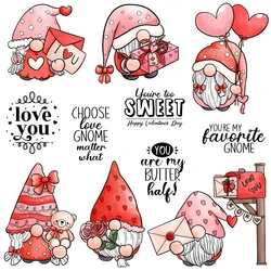 Mangocraft Love Hearts Gnomes Clear Stamps Valentine's Day DIY Scrapbooking Supplies Silicone Stamp For Card Making Albums Decor